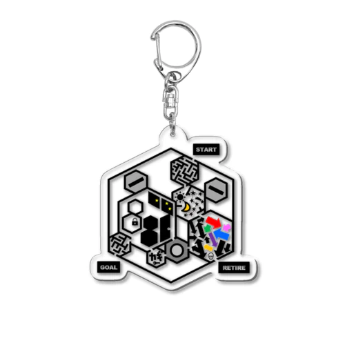 六角迷路 Acrylic Key Chain