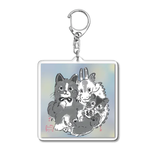 干支デザイン　カイくんとテオくん Acrylic Key Chain