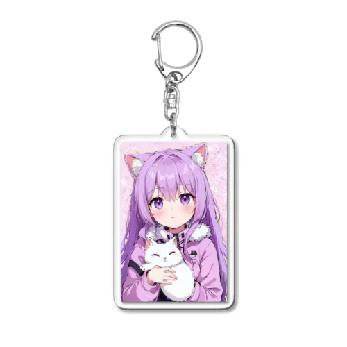 猫ちゃん大好きぃー！ Acrylic Key Chain