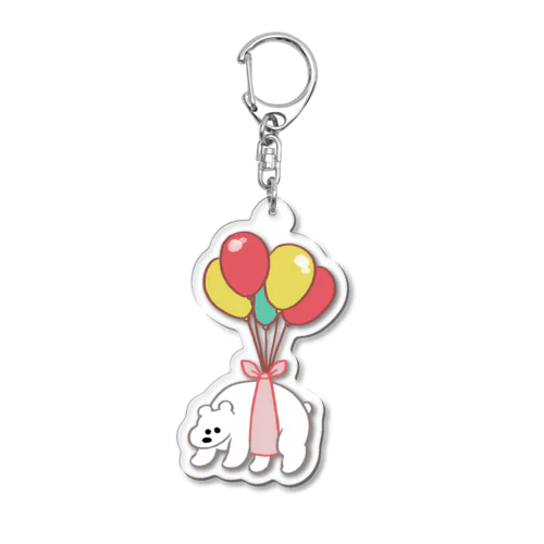 ふわふわ　ポラベア Acrylic Key Chain