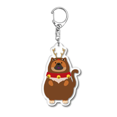 猫かぶりチャウさんのメリクリ Acrylic Key Chain