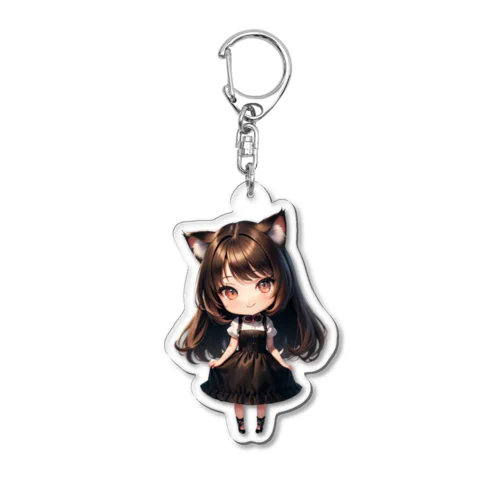 二頭身猫耳女子１ Acrylic Key Chain