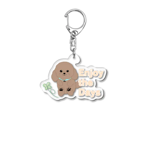 トイプードル　enjoy the days Acrylic Key Chain