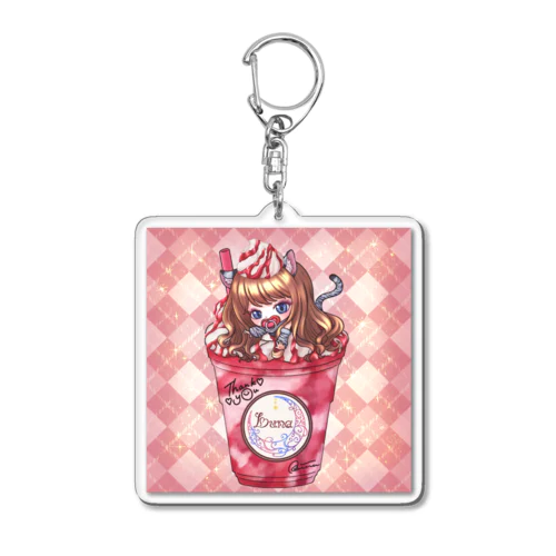 luna フラぺ Acrylic Key Chain