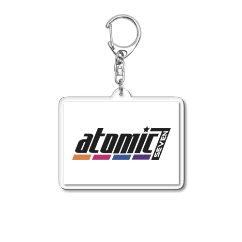 【アクリルキーホルダー】atomic7 （ロゴ・白） アクリルキーホルダー