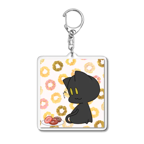 くろねこグッズ Acrylic Key Chain