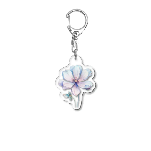 水彩風フラワー Acrylic Key Chain