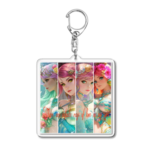 There are infinite rays of love in my eyes Acrylic Key Chain