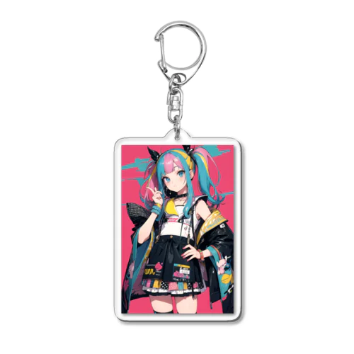 kawaii 東京ガールアート　風船　着物　原宿 Acrylic Key Chain