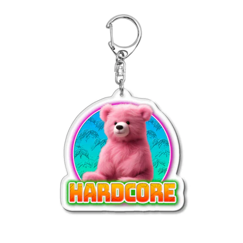 HARDCOREピンクのクマちゃん Acrylic Key Chain