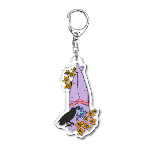 Flower body Acrylic Key Chain