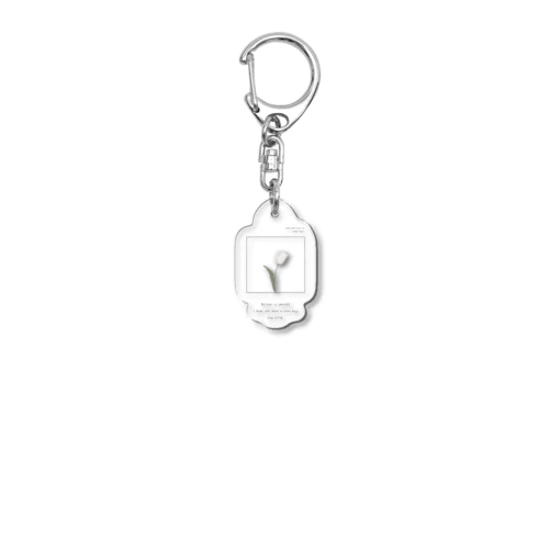 Powderpink tulip , Logoflame . Acrylic Key Chain