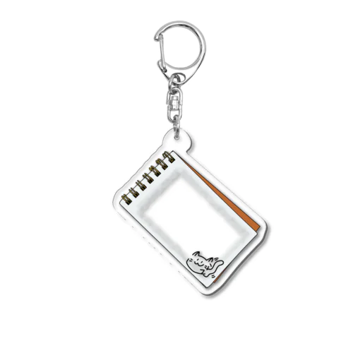 スケッチブック風サイン入りアクリルキーホルダー Acrylic Key Chain