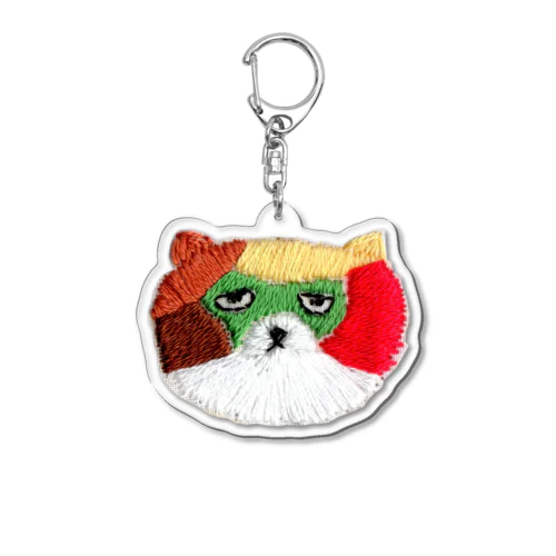 六毛猫 Acrylic Key Chain