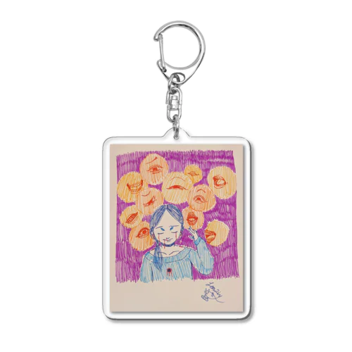 罵倒された血涙ちゃん グッズ Acrylic Key Chain