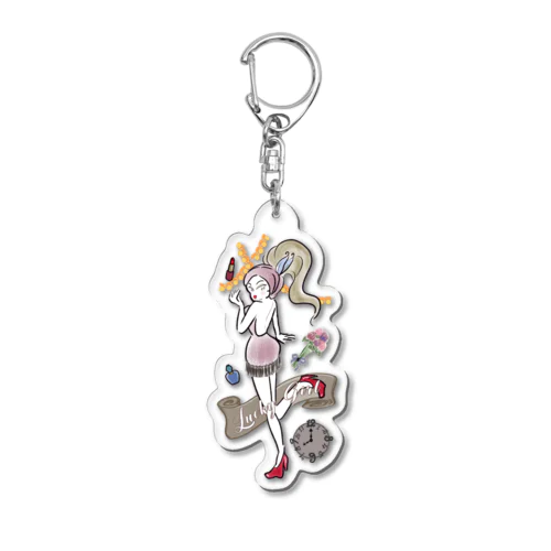 Lucky Girl Acrylic Key Chain