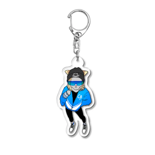 ナイキ風ストリートネコ Acrylic Key Chain