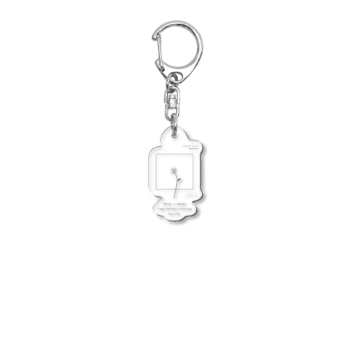 華奢な白いお花 Acrylic Key Chain