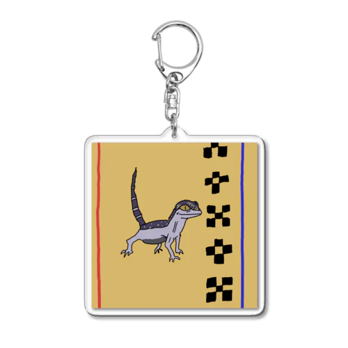 紅型シリーズ　クロイワトカゲモドキ Acrylic Key Chain