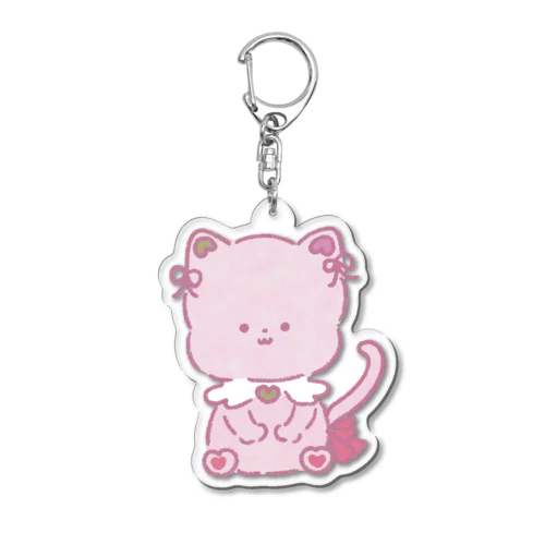 ももにゃ(ねこ) Acrylic Key Chain