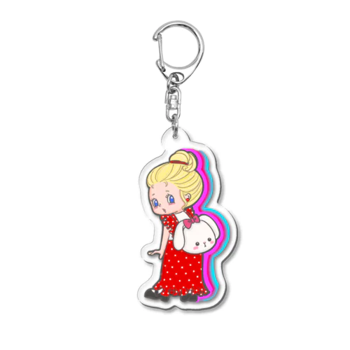 Backpack girl うさぎ Acrylic Key Chain