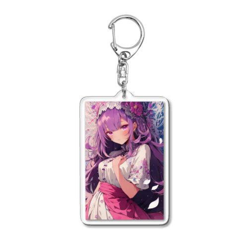 チャイナ風女の子アクリルキーホルダー💜‪ Acrylic Key Chain