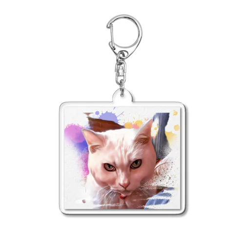 猫のモモちゃん Acrylic Key Chain