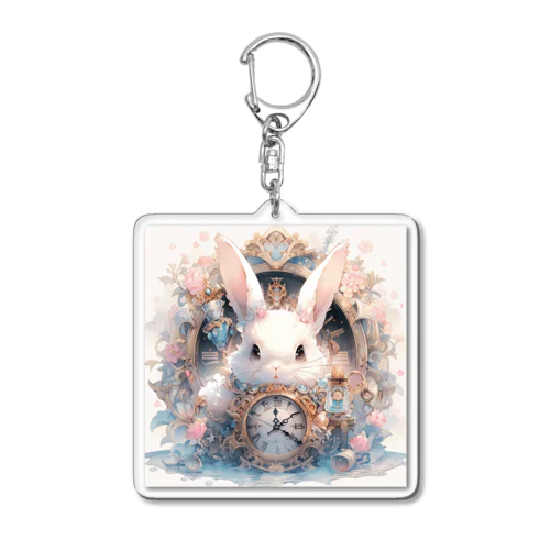 うさぎと時計｡.:*･ﾟ Acrylic Key Chain