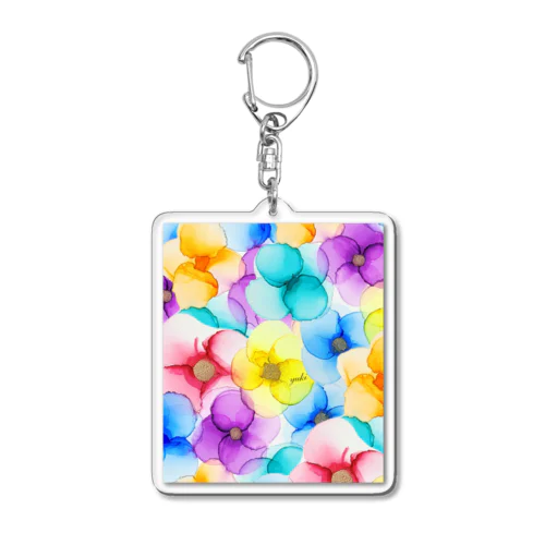 Rainbow Flower アクリルキーホルダー