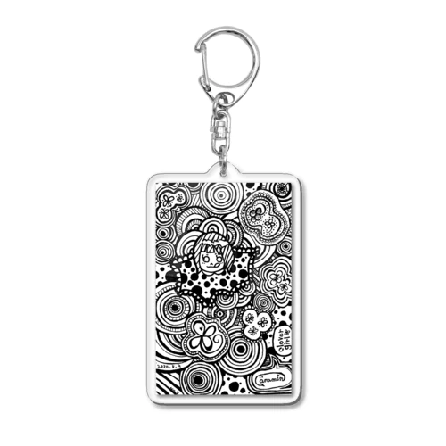 clover girl Acrylic Key Chain