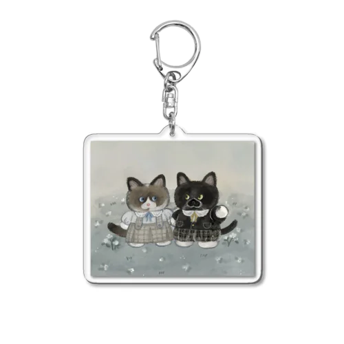 似顔絵らぶめめちゃん(背景あり) Acrylic Key Chain