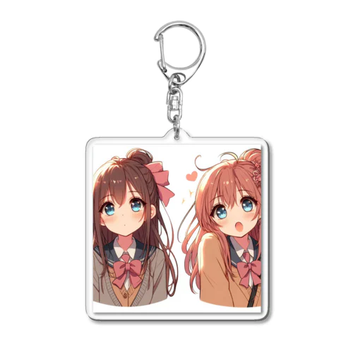 制服少女アイドルユニットTwin Acrylic Key Chain