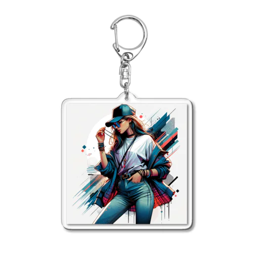 カジュアルお姉さん#1 Acrylic Key Chain