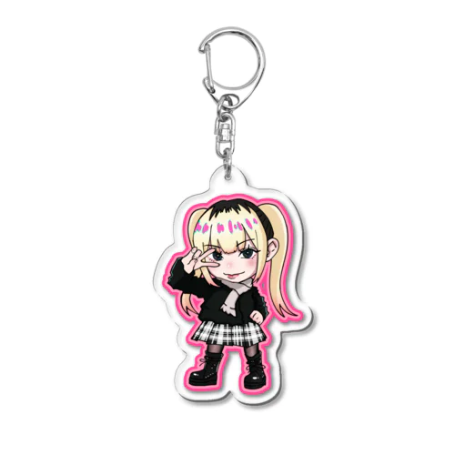 冬君 ツインテ Acrylic Key Chain