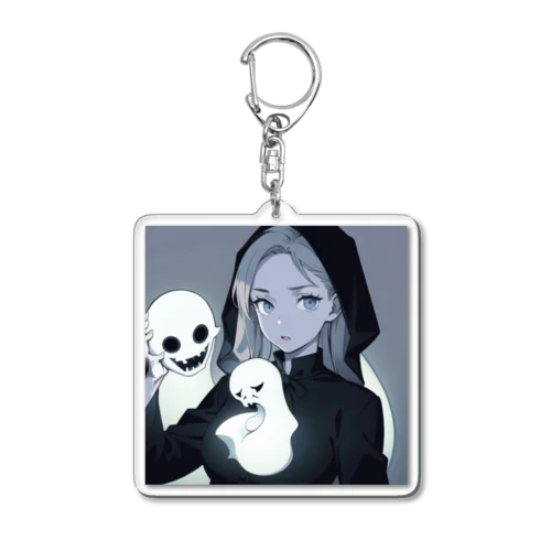 するめ猫心霊スポット専用グッズ　強気な女の子 Acrylic Key Chain