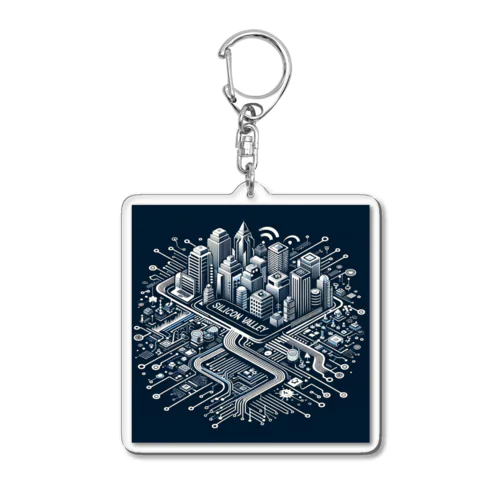 Silicon Valley Acrylic Key Chain