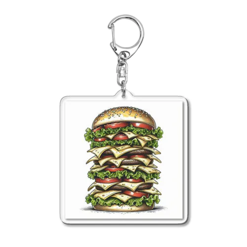 ゾウさんのハンバーガー Acrylic Key Chain