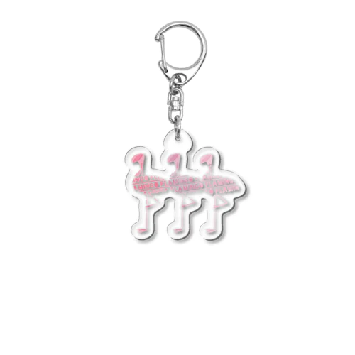 【３匹のフラミンゴ】 Acrylic Key Chain