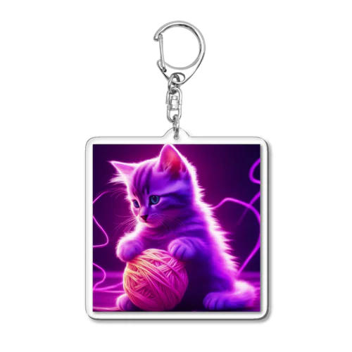 【Neon Animals】毛玉kitty🐈 Acrylic Key Chain