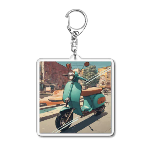 スクーターでお出かけしよう Acrylic Key Chain