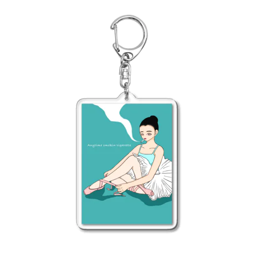 Anytime smokin' cigarette Acrylic Key Chain