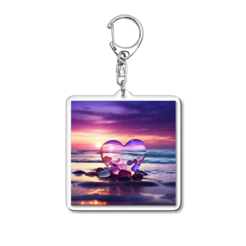 美しすぎる景色とガラスのハート Acrylic Key Chain