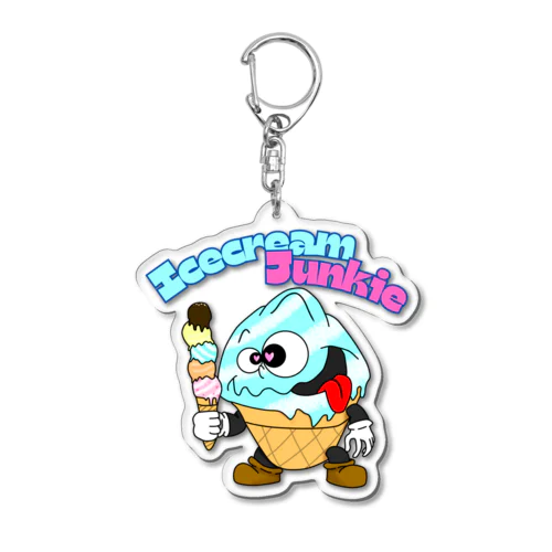 Icecream Junkie Acrylic Key Chain