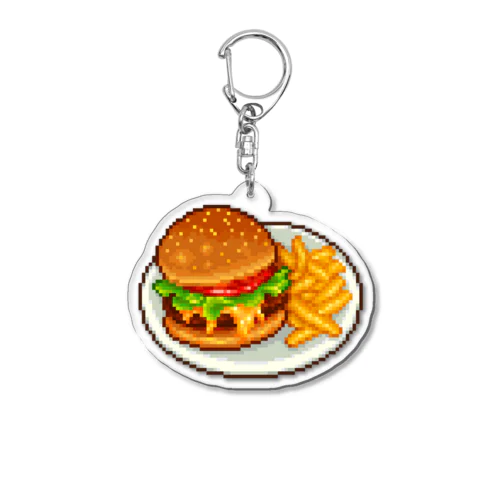 トマトレタスチーズバーガー＆ポテト Acrylic Key Chain