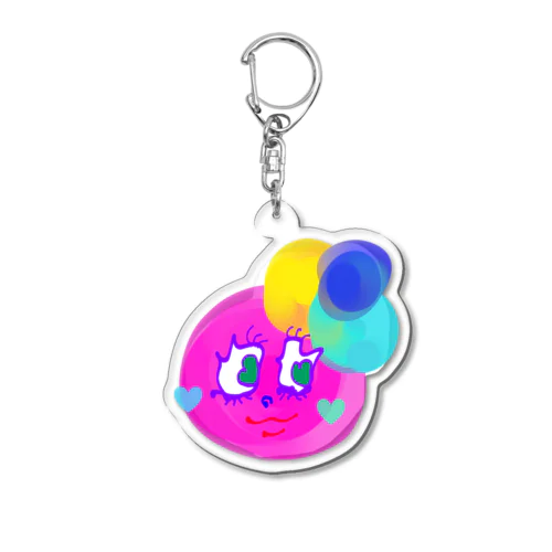 まるピンクっくちゃん Acrylic Key Chain