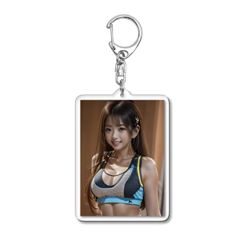 AI cute girl No.1 Acrylic Key Chain