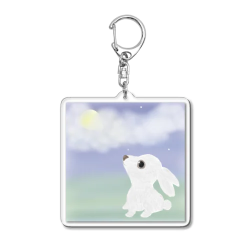 うさぎと月夜の晩 Acrylic Key Chain