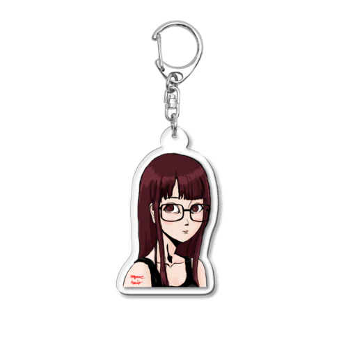 眼鏡女子 Acrylic Key Chain