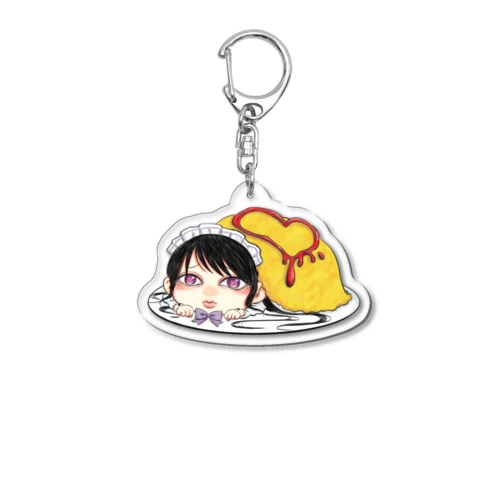 メイドさんオムライス Acrylic Key Chain