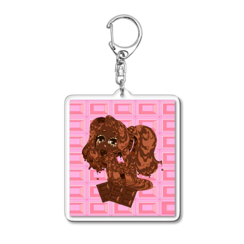 ドット絵チョコレートうさぎ Acrylic Key Chain